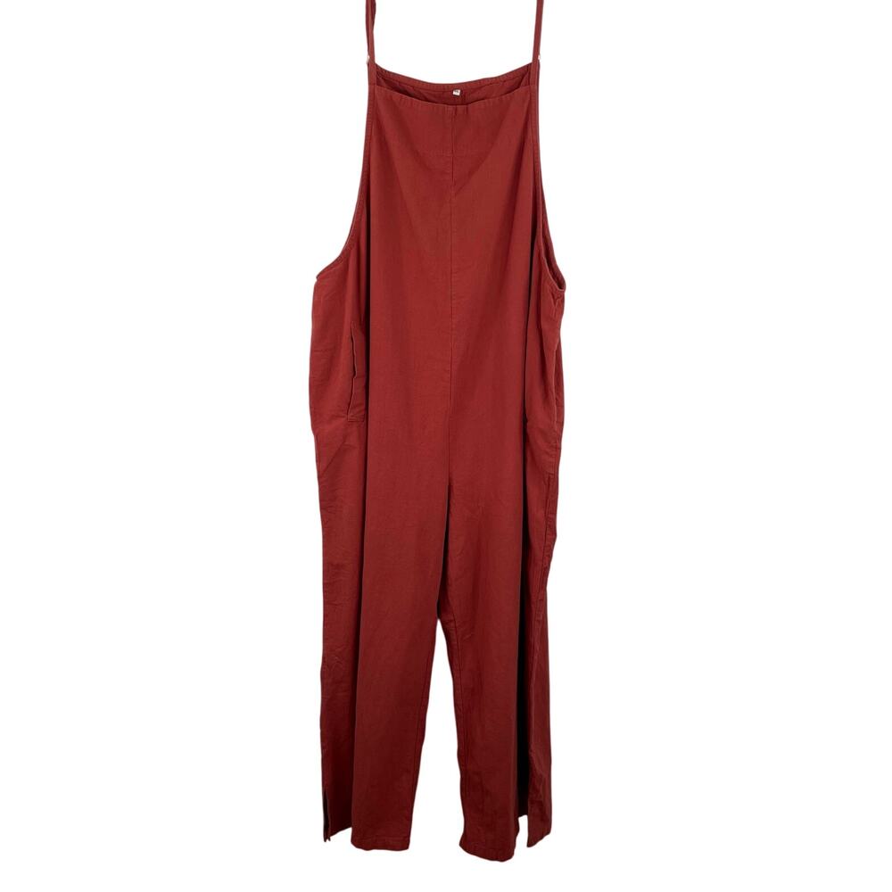 Unbranded Gauzy Red Brick Jumpsuit women's Size 3XL 100% Cotton